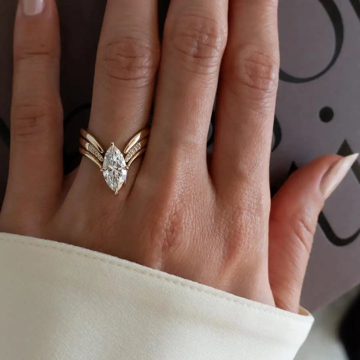 Marquise Cut Ring Set