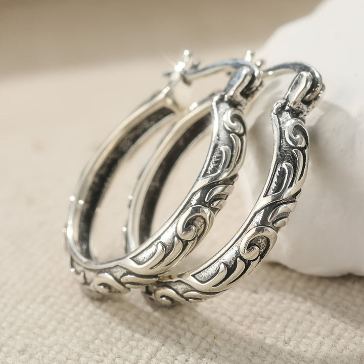 Vintage Hand-Engraved Textured Earrings