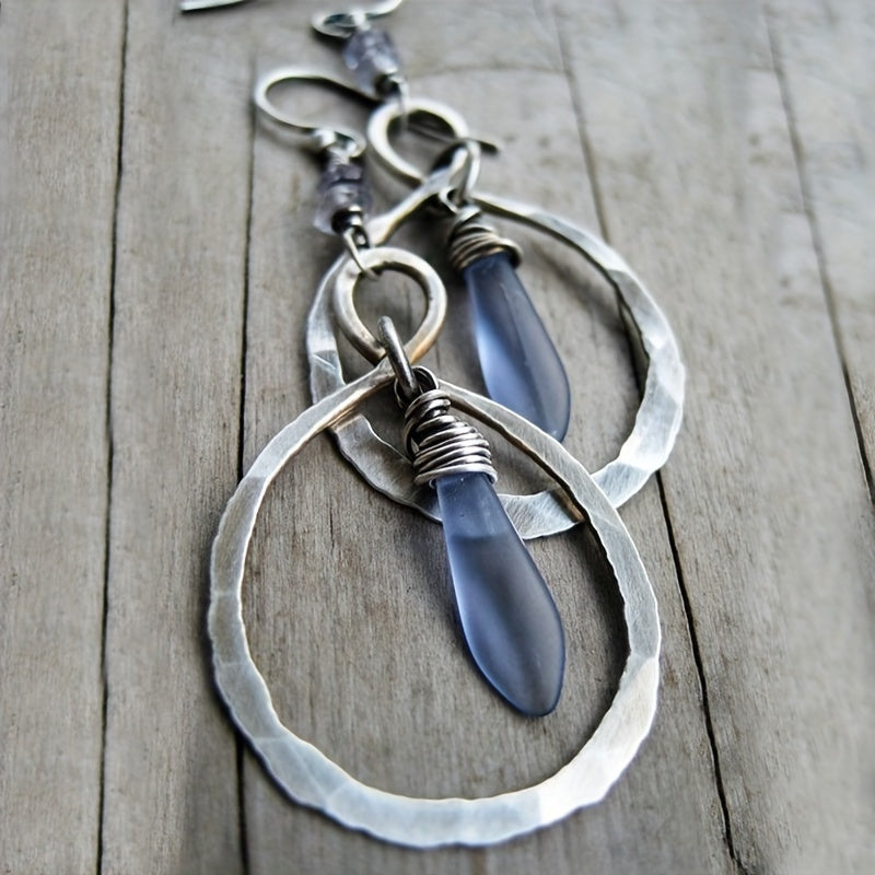 Boho Moonstone Silver Earrings