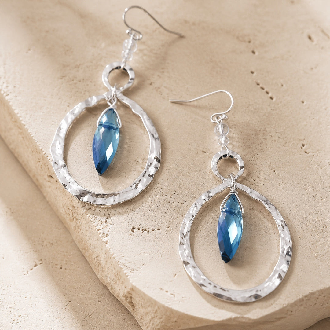 Boho Moonstone Silver Earrings