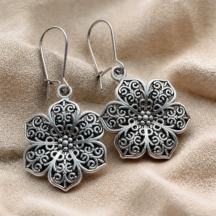 Vintage Boho Floral Earrings