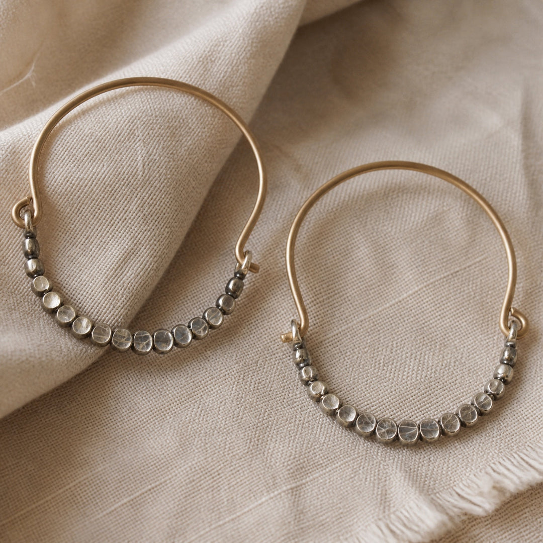 Handcrafted Two-Tone Earrings