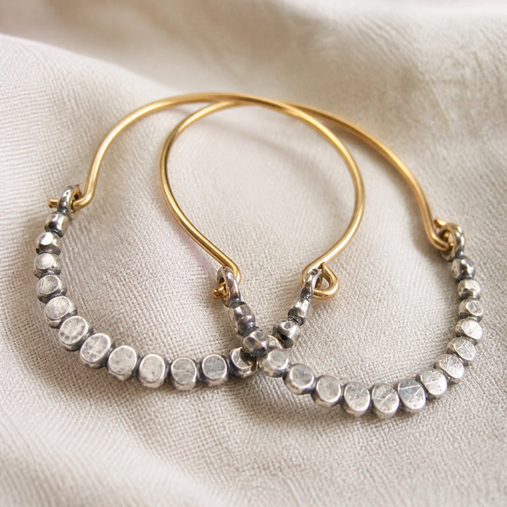 Handcrafted Two-Tone Earrings