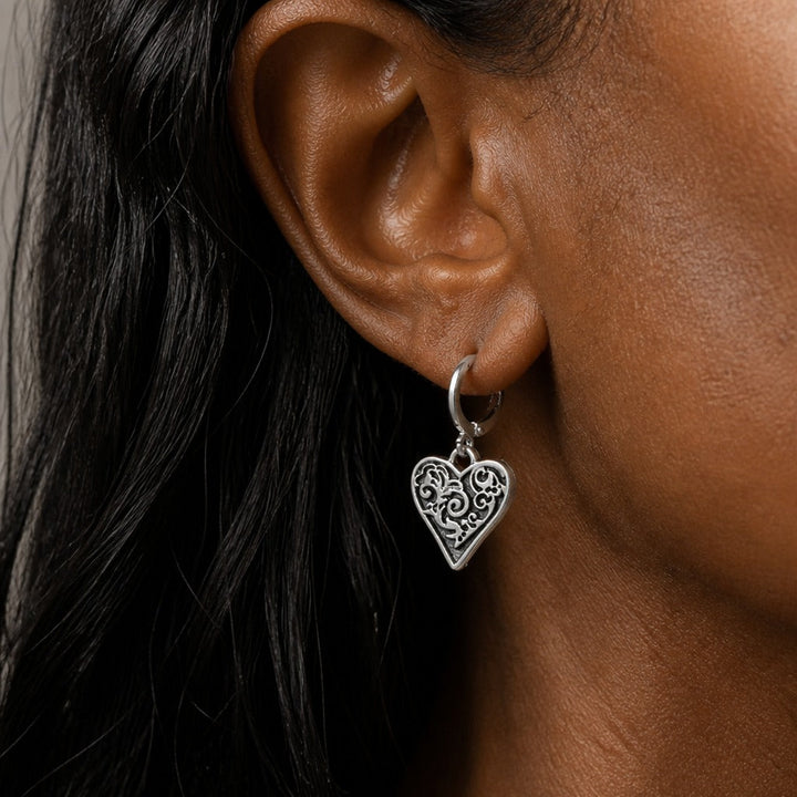 Elegant Heart Drop Earrings