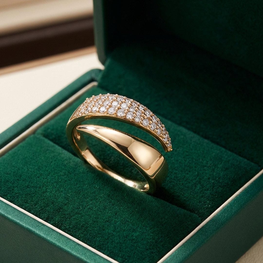 Slim Crossover Wrap Ring