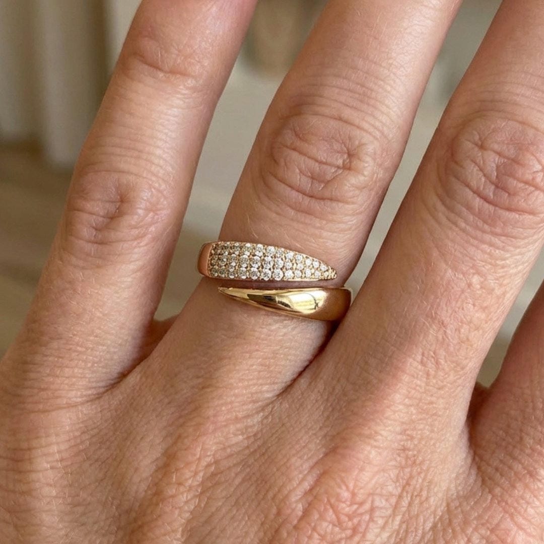 Slim Crossover Wrap Ring