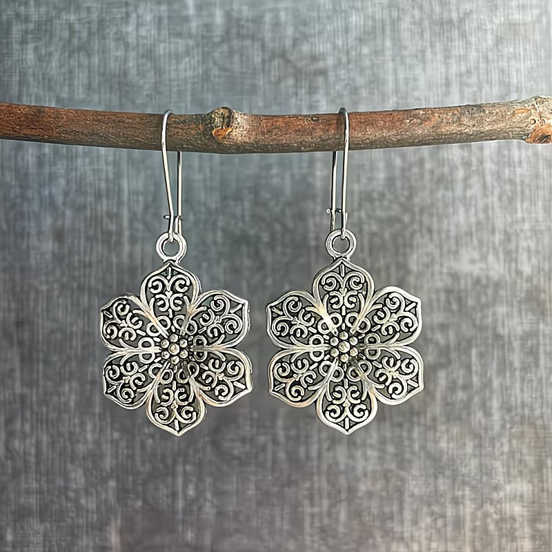 Vintage Boho Floral Earrings