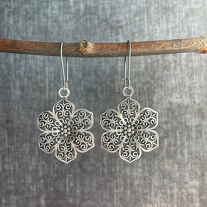 Vintage Boho Floral Earrings