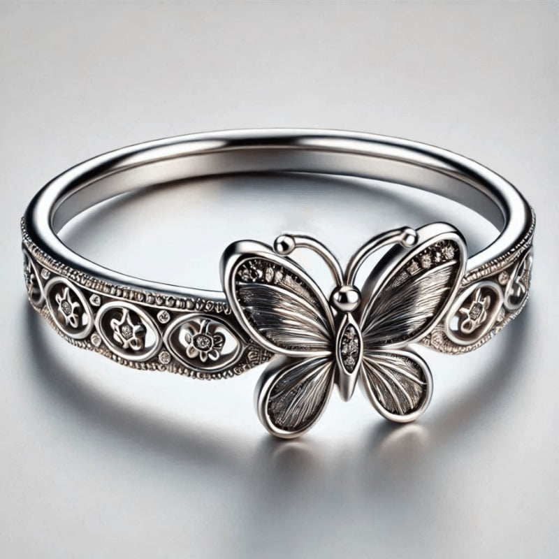 Delicate Butterfly Blossom Ring