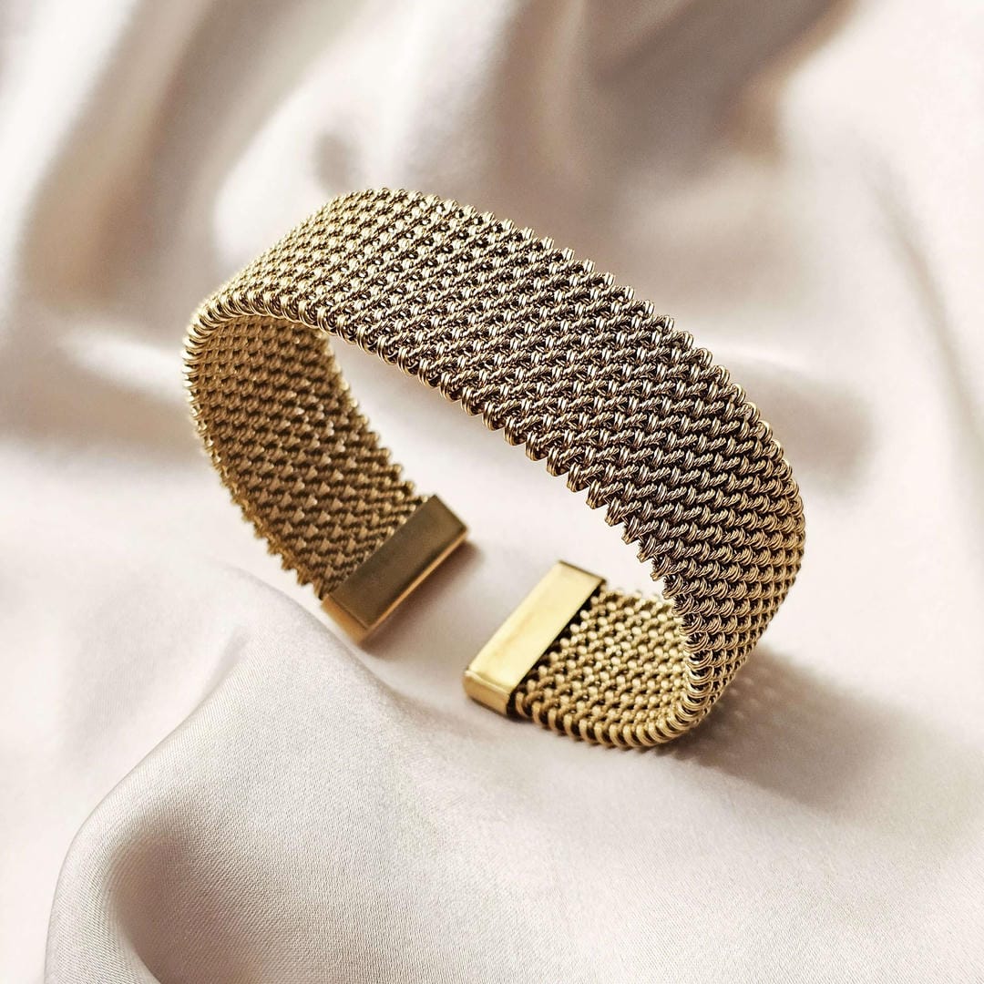 Vintage Braided Open Classic Mesh Bracelet