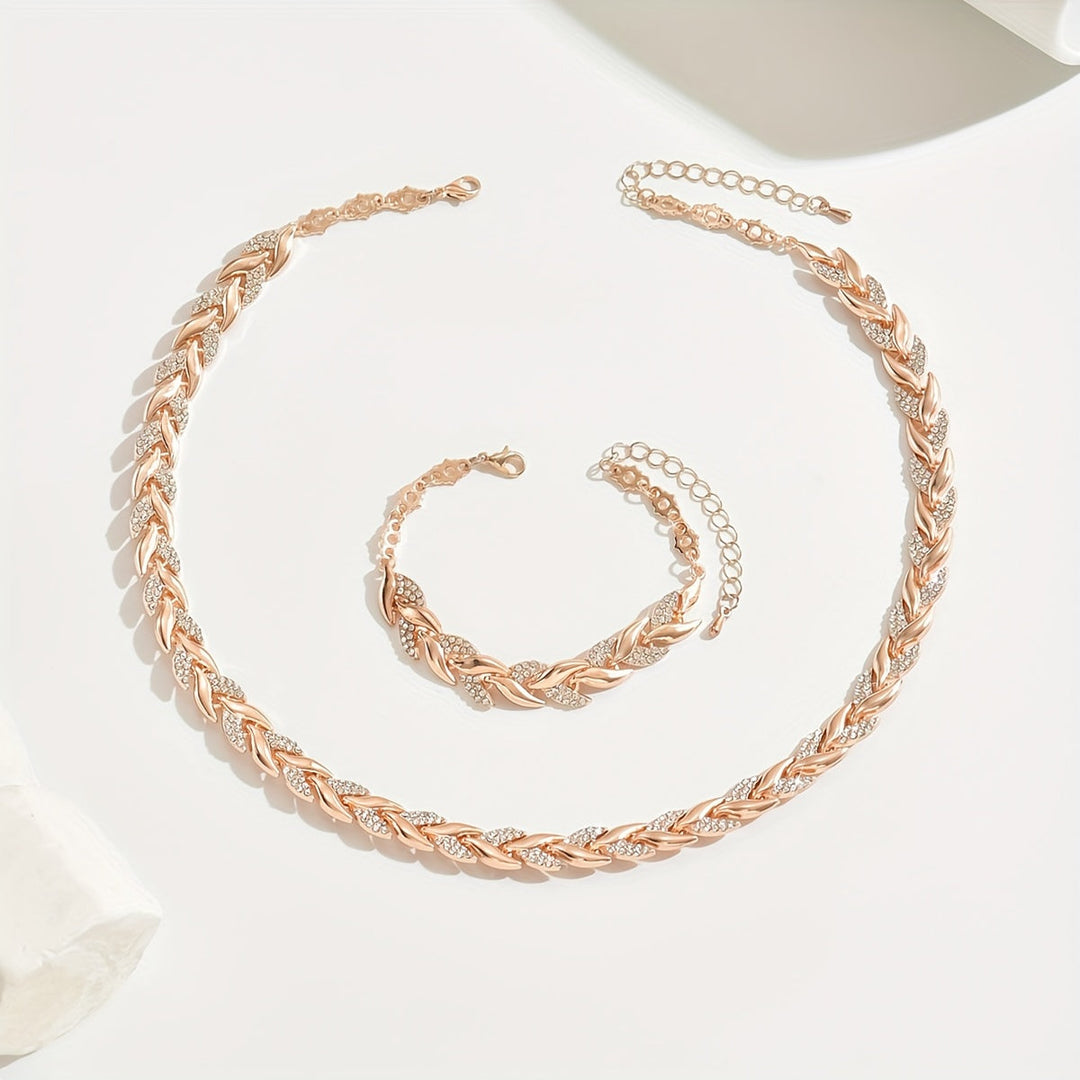 Elegant Glass Rhinestone Fishtail Set