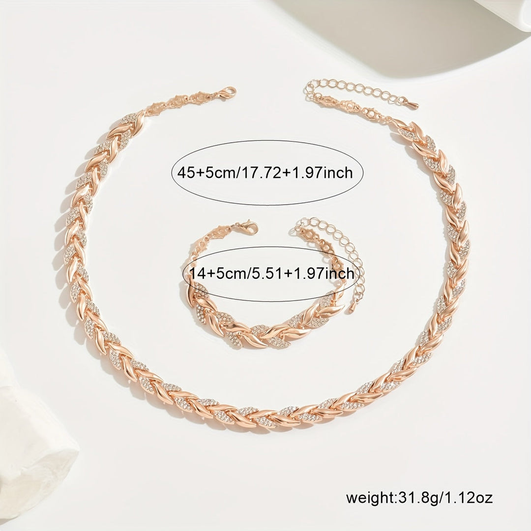 Elegant Glass Rhinestone Fishtail Set
