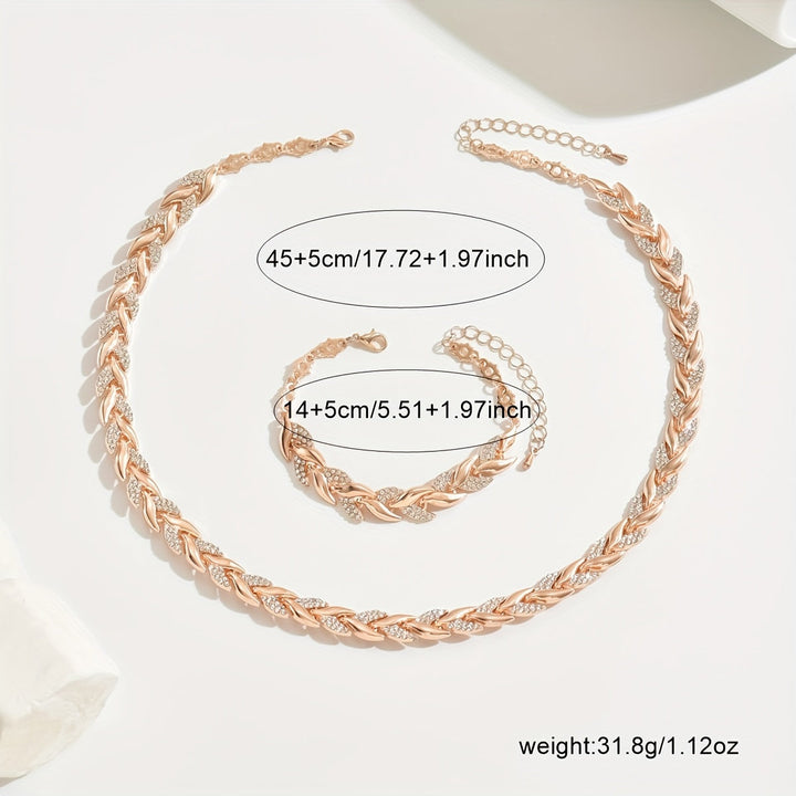 Elegant Glass Rhinestone Fishtail Set