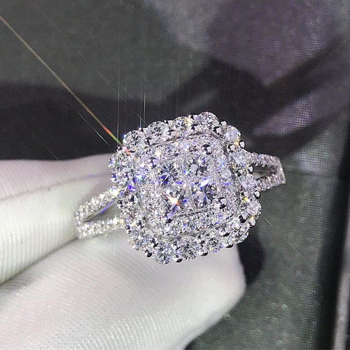 Square Zirconia Wedding Ring