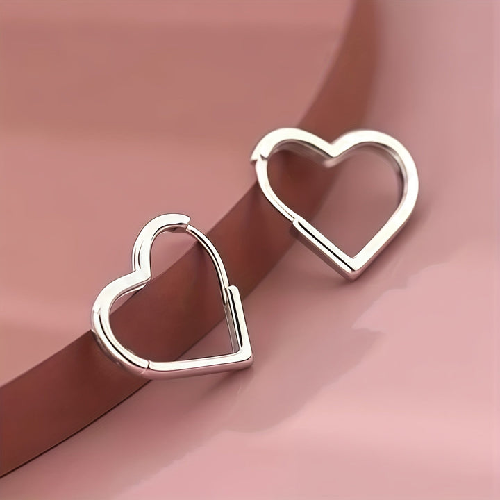 Gold Heart Stainless Steel Earrings