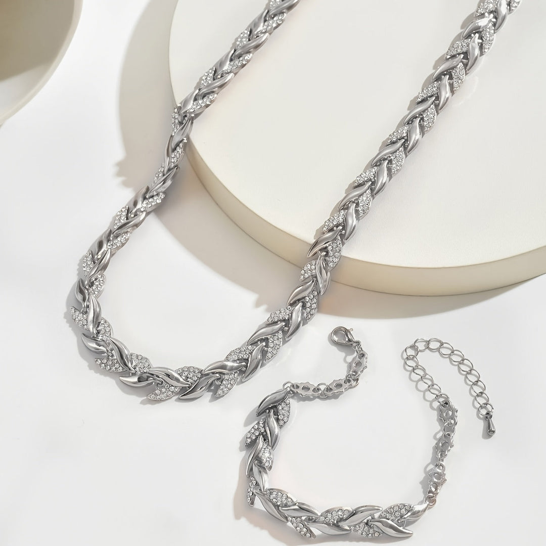 Elegant Glass Rhinestone Fishtail Set