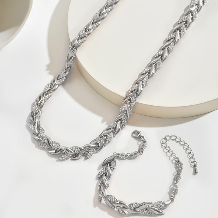 Elegant Glass Rhinestone Fishtail Set