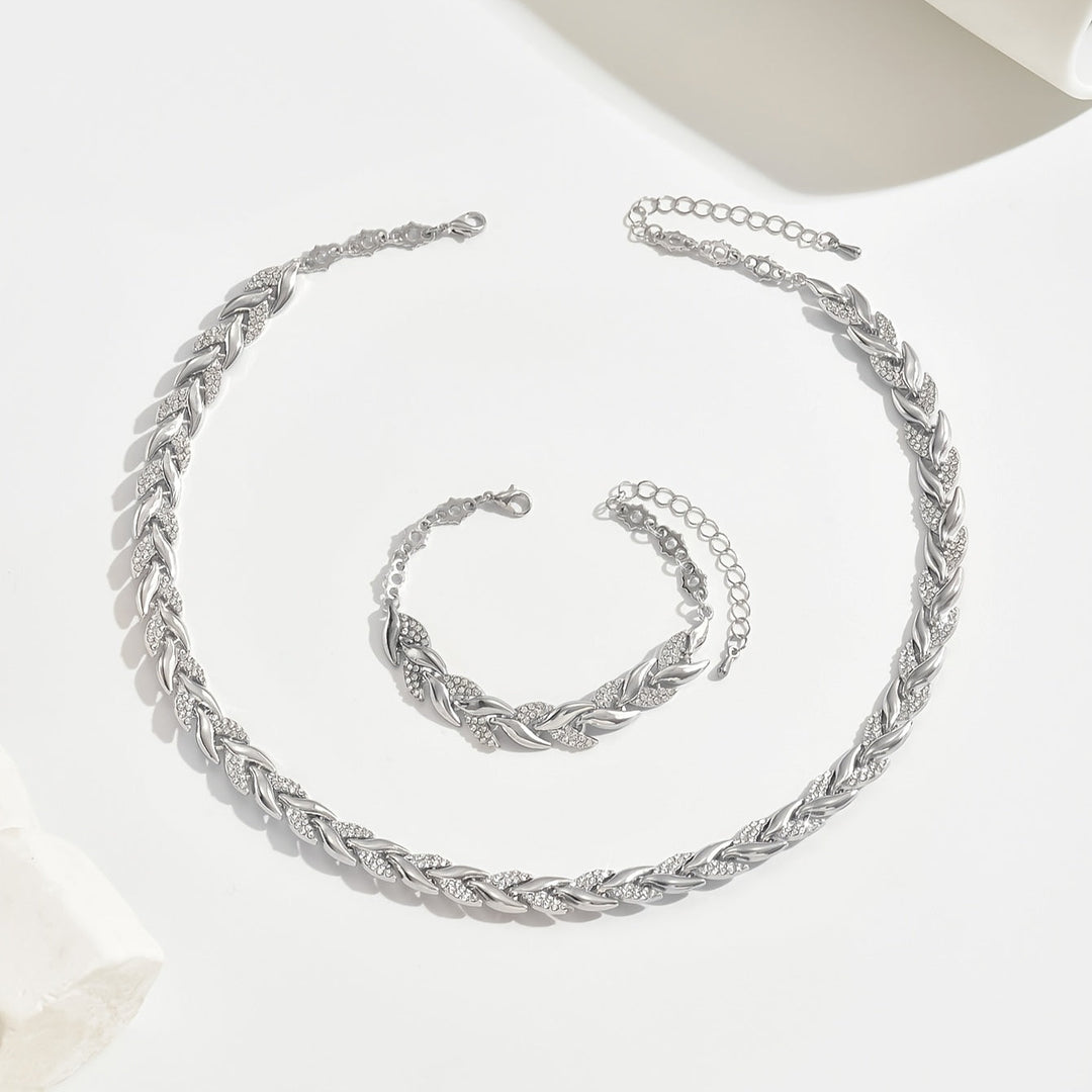 Elegant Glass Rhinestone Fishtail Set