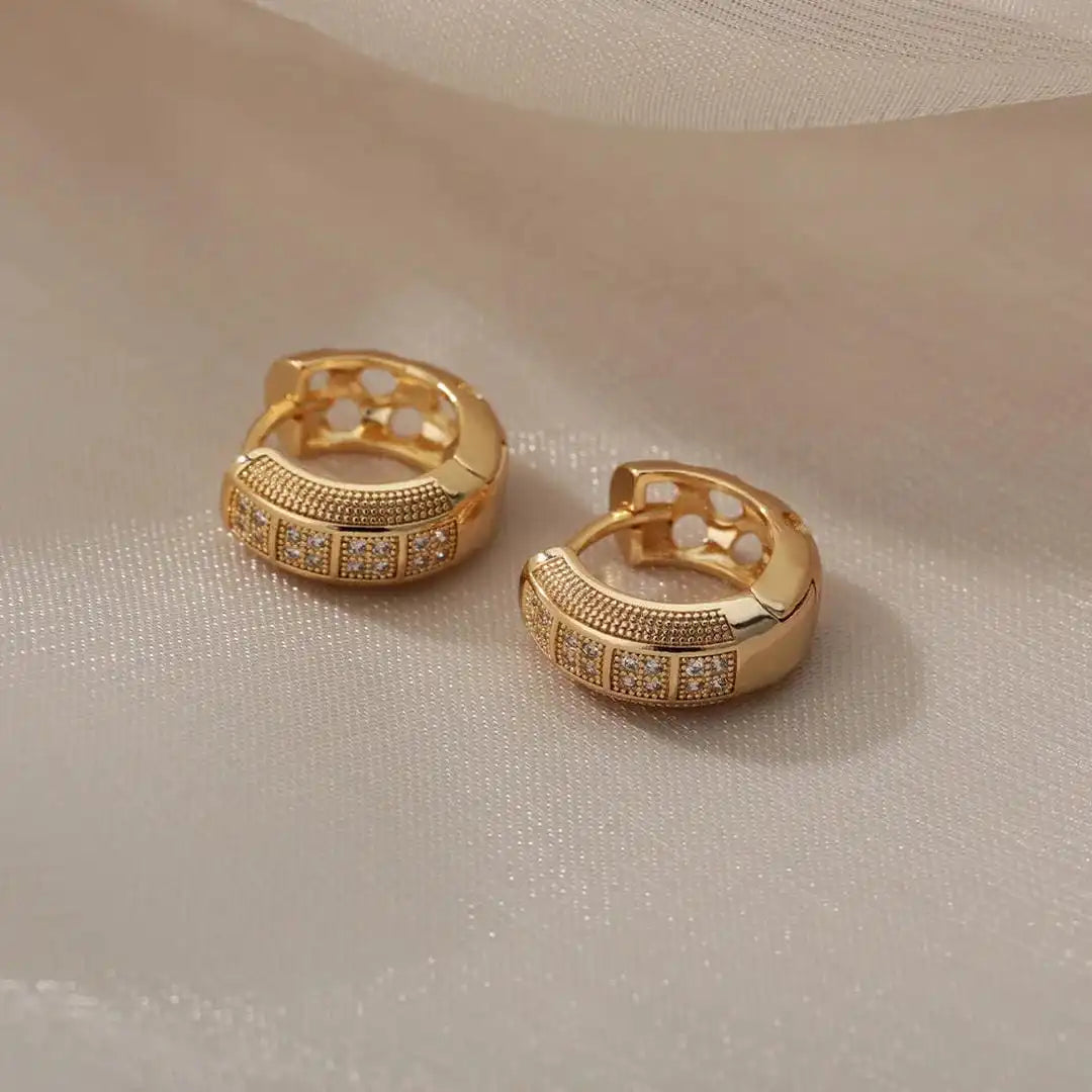 Timeless Zirconia Hoop Earrings