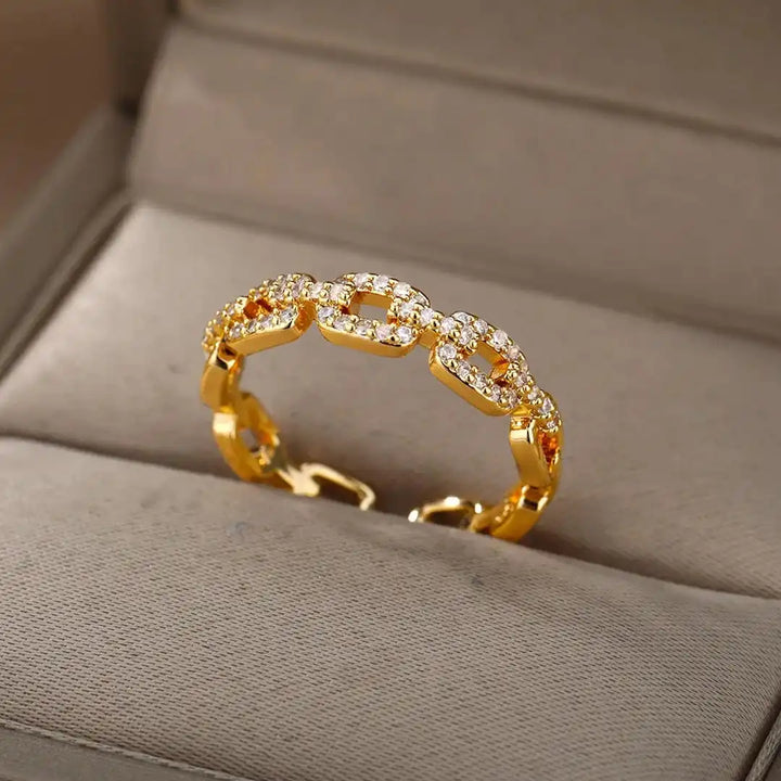 Verona Adjustable Link Chain Ring