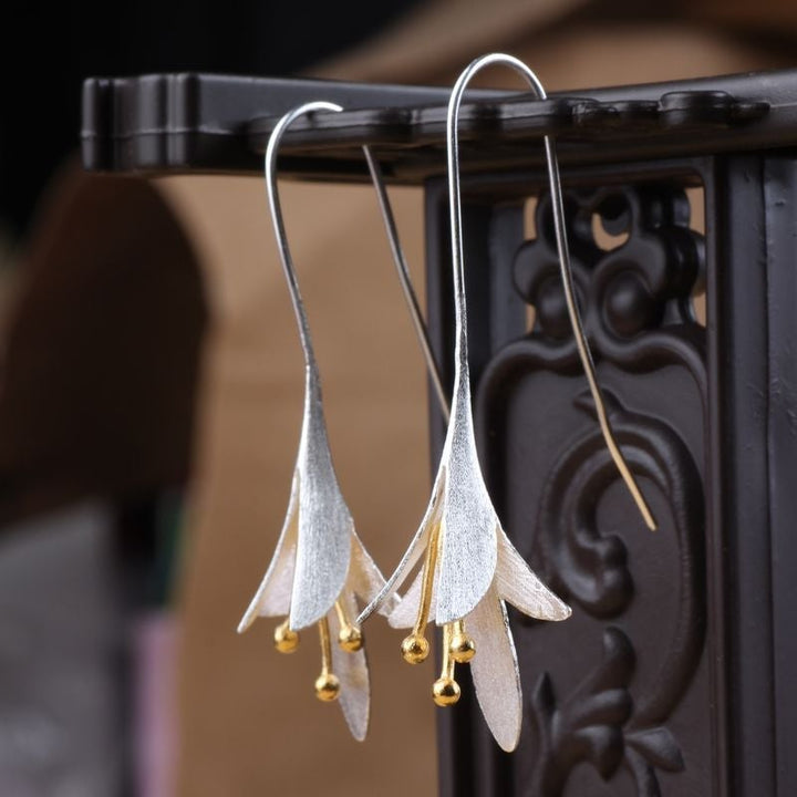 Exclusive Silver Flower Earrings