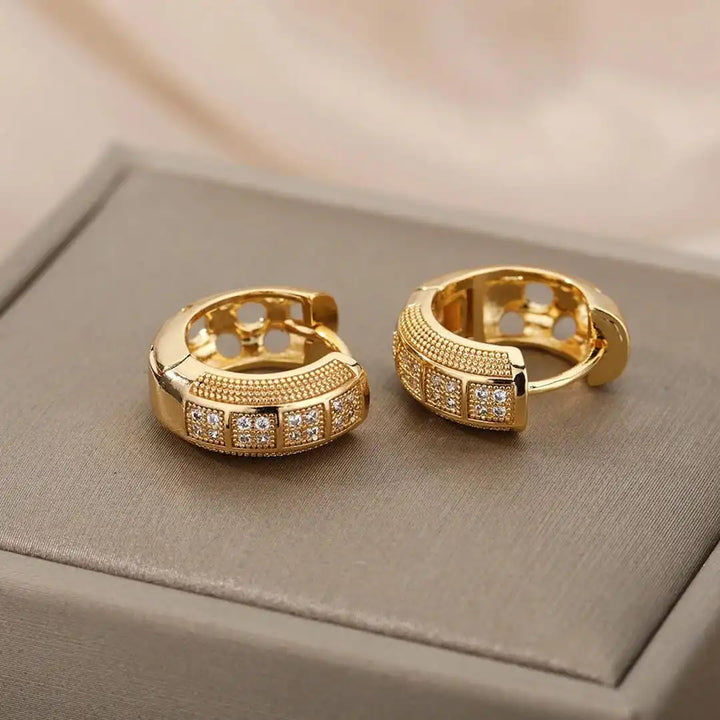Timeless Zirconia Hoop Earrings
