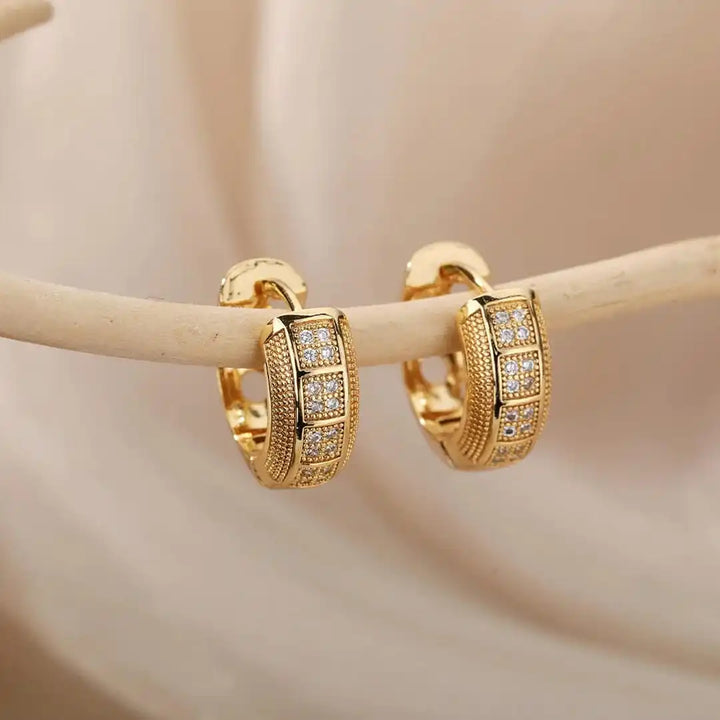 Timeless Zirconia Hoop Earrings