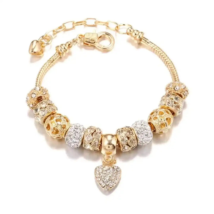 Solid Golden Heart Bracelet