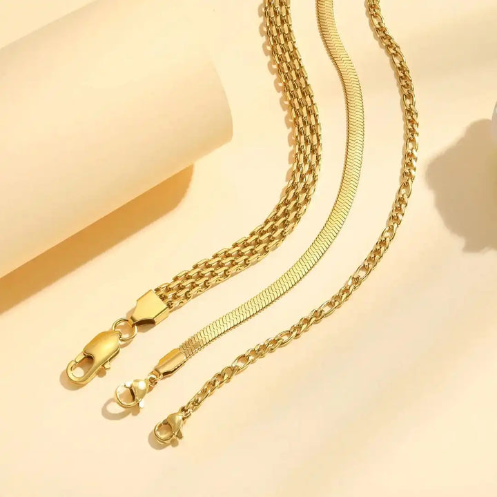 Stackable Golden Beaded Bracelet Set