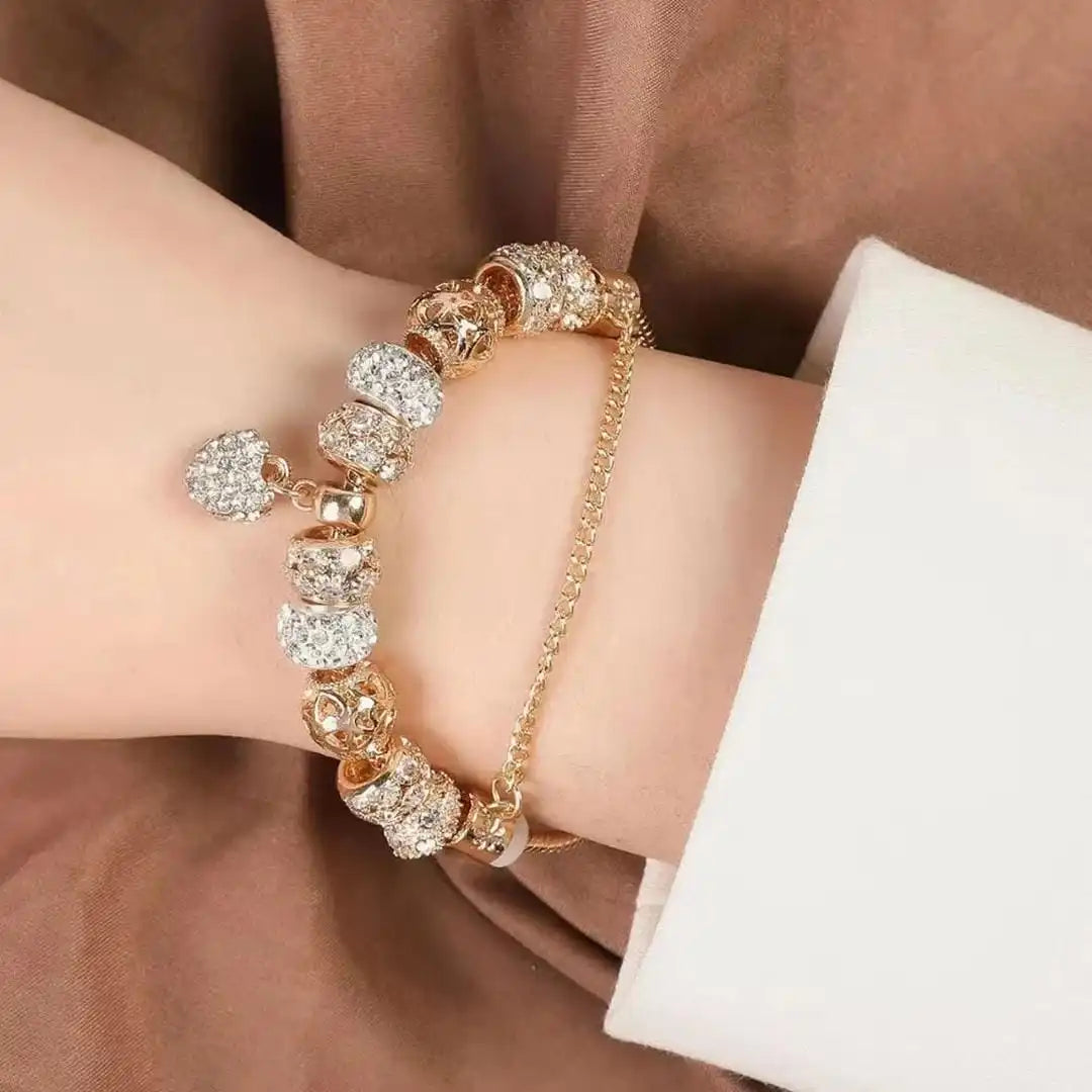 Solid Golden Heart Bracelet