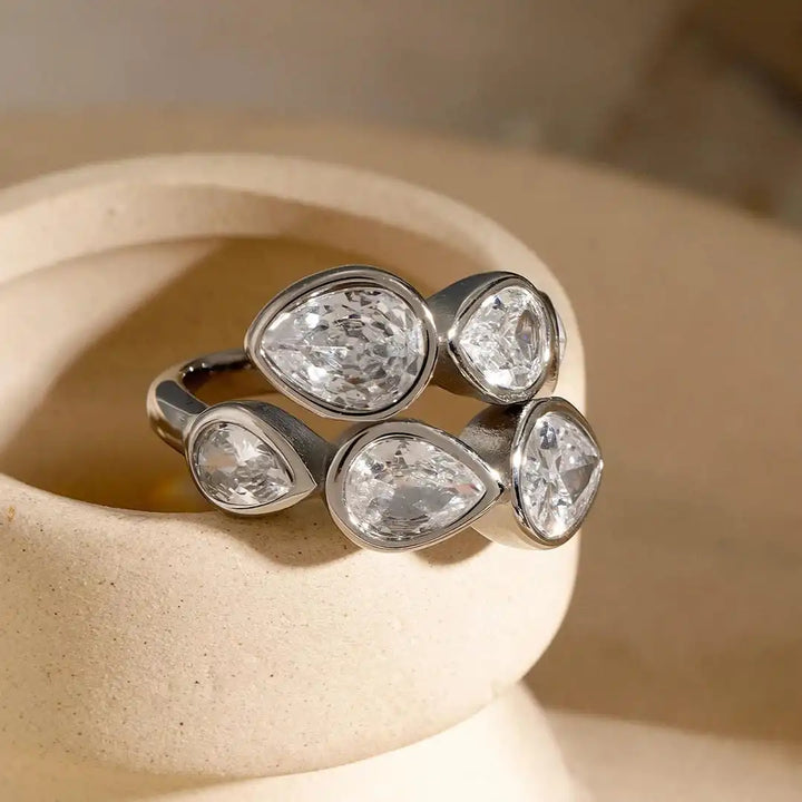 Five-Stone Drop Cluster Ring