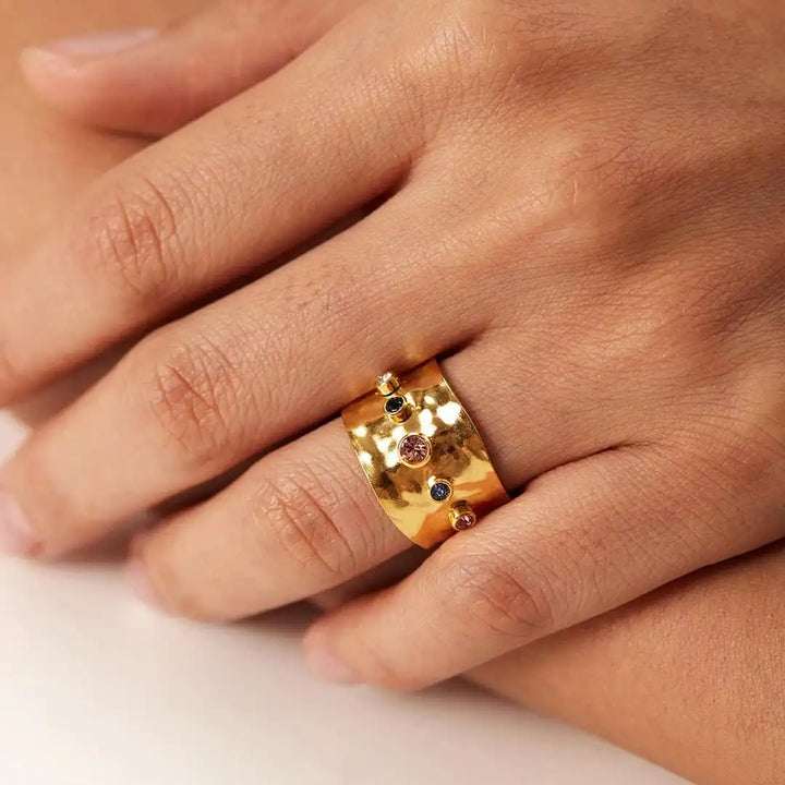 Vintage Gold Zirconia Ring