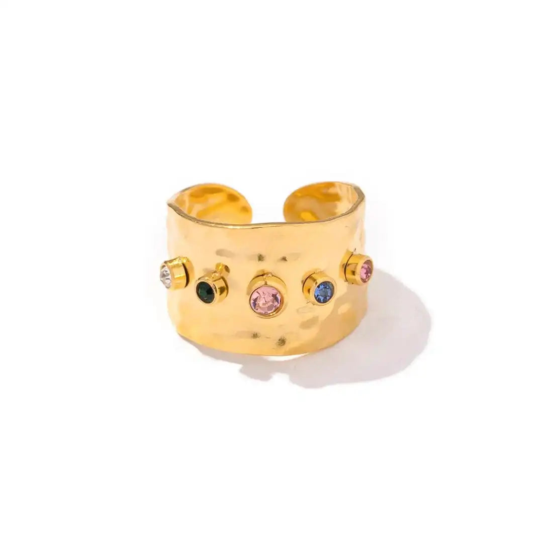 Vintage Gold Zirconia Ring