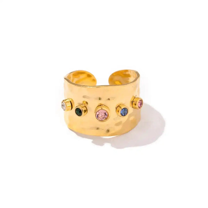 Vintage Gold Zirconia Ring