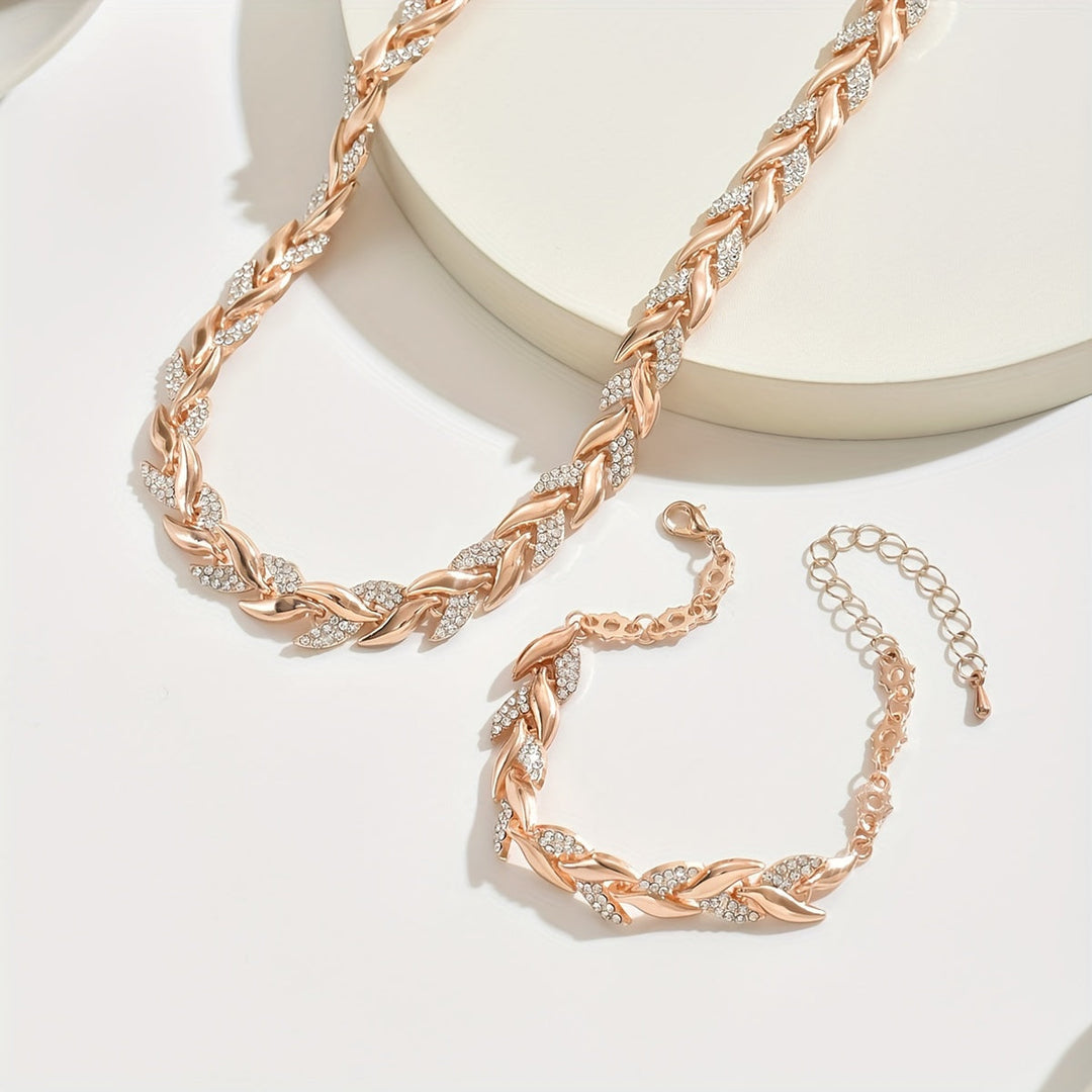 Elegant Glass Rhinestone Fishtail Set