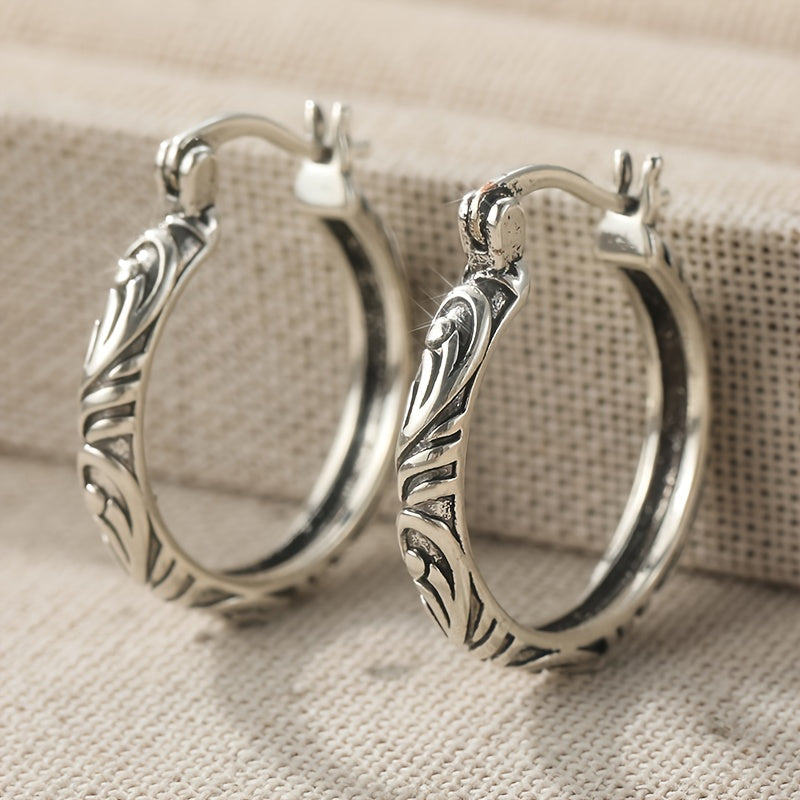 Vintage Hand-Engraved Textured Earrings