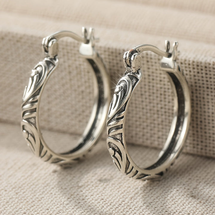 Vintage Hand-Engraved Textured Earrings