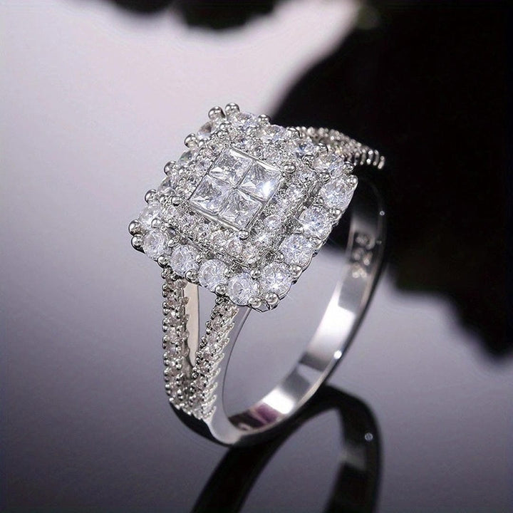 Square Zirconia Wedding Ring