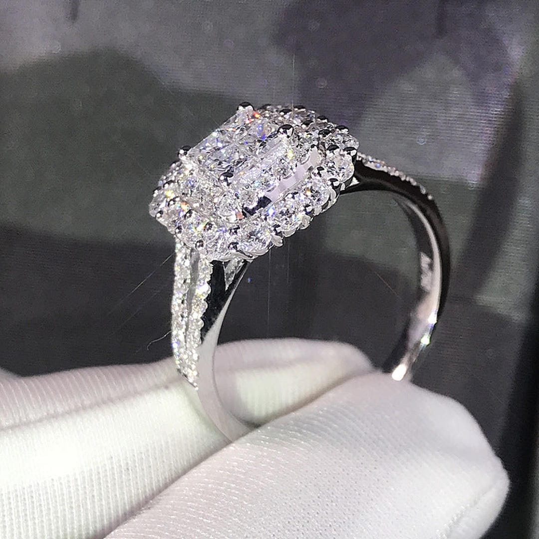Square Zirconia Wedding Ring