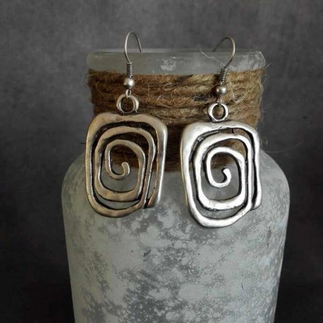 Spiral Silver Earrings