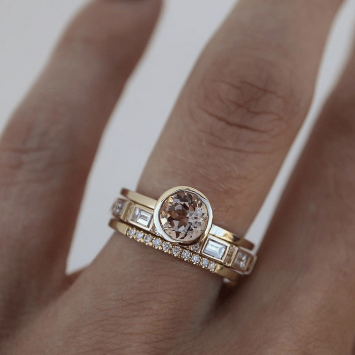 Hope - Gold Ring Set with Crystal