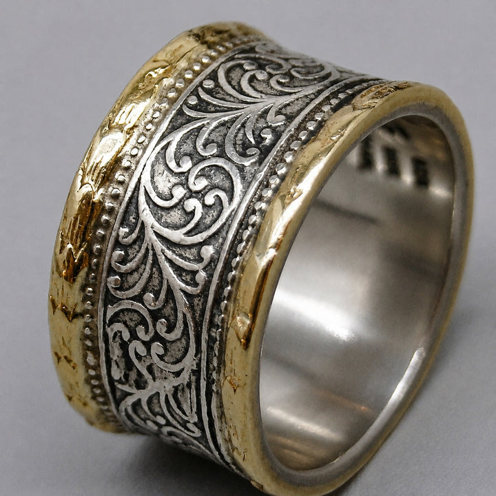 Two-Tone Crown Ring