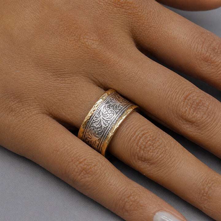 Two-Tone Crown Ring