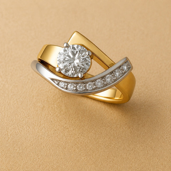 Artistic Two-Tone Ring